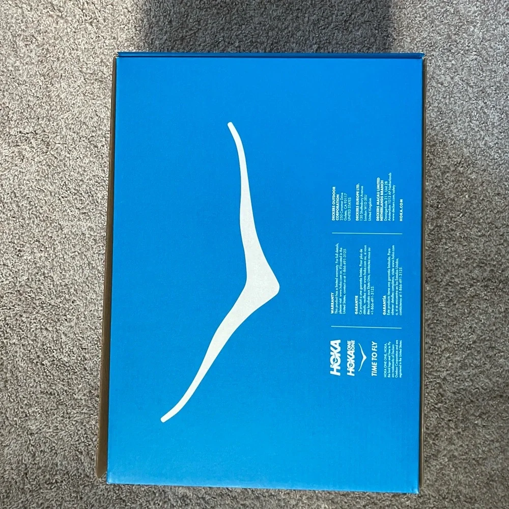 HOKA Running Shoe Box Brand New Blue White Clifton 10 - Picture 5 of 6